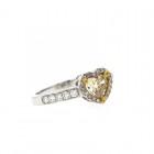 1.16CT Fancy Yellow Heart Shaped Diamond Engagement Ring